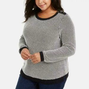 Charter Club Plus Size Deep Black Core Table Sweater Size 0X New with Tags